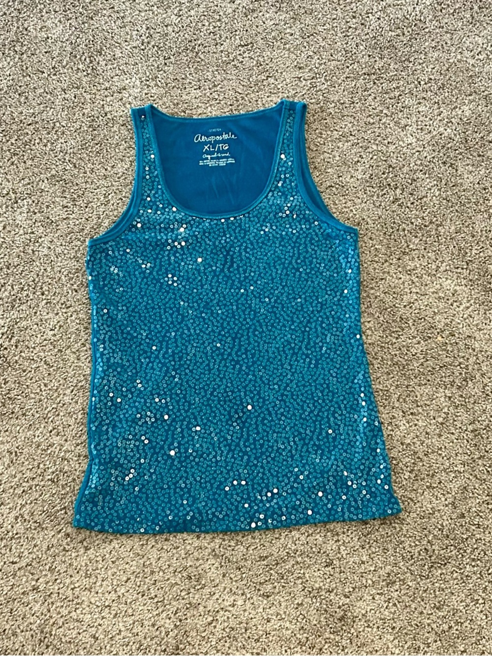 Aeropostale Blue Sequin Tank Top